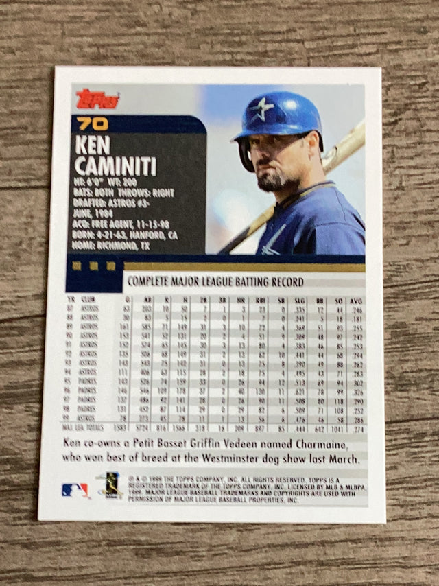 Ken Caminiti Houston Astros MLB 2000 Topps 70 Topps