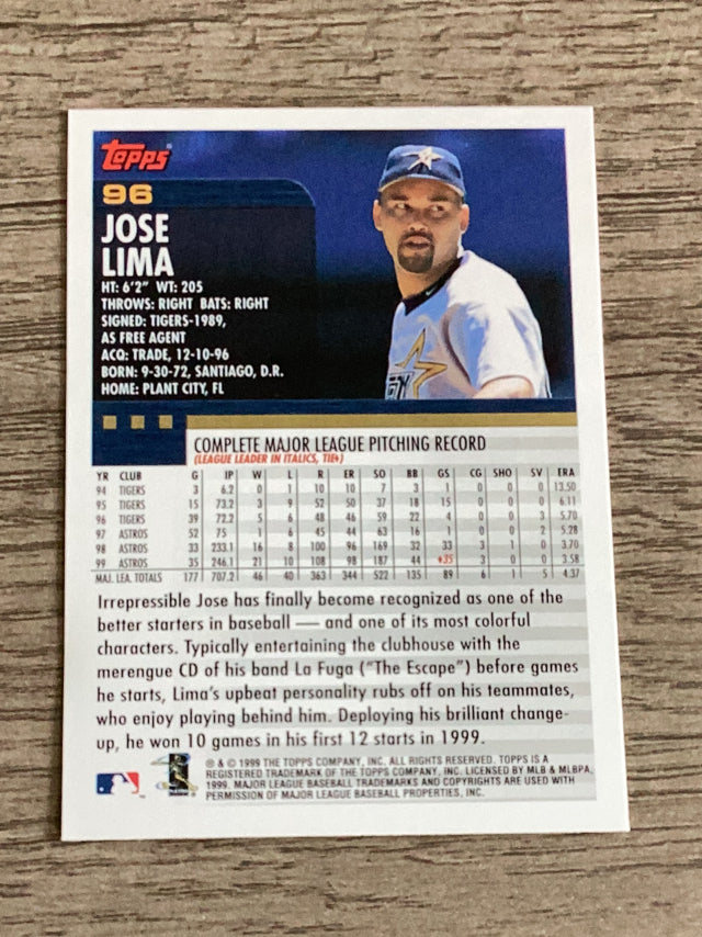 Jose Lima Houston Astros MLB 2000 Topps 96 Topps