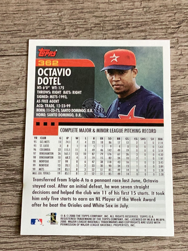 Octavio Dotel Houston Astros MLB 2000 Topps 362 Topps