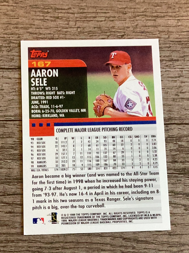 Aaron Sele Texas Rangers MLB 2000 Topps 167 Topps