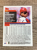 Ivan Rodriguez Texas Rangers MLB 2000 Topps 64 Topps