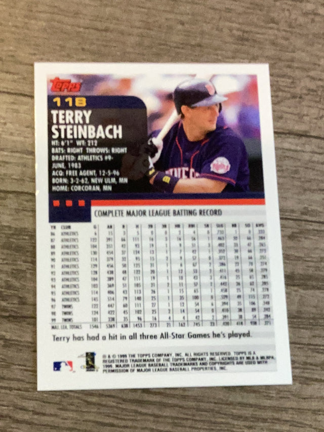 Terry Steinbach Minnesota Twins MLB 2000 Topps 118 Topps