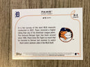 Paws Detroit Tigers MLB 2022 Topps Opening Day - Mascots M-8 MAS Topps