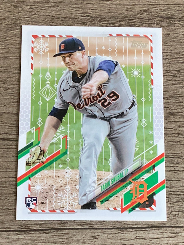 Tarik Skubal Detroit Tigers MLB 2021 Topps Holiday HW218 RC