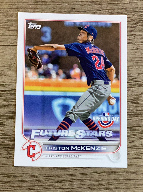 Triston McKenzie Cleveland Guardians MLB 2022 Topps Opening Day 85 FS