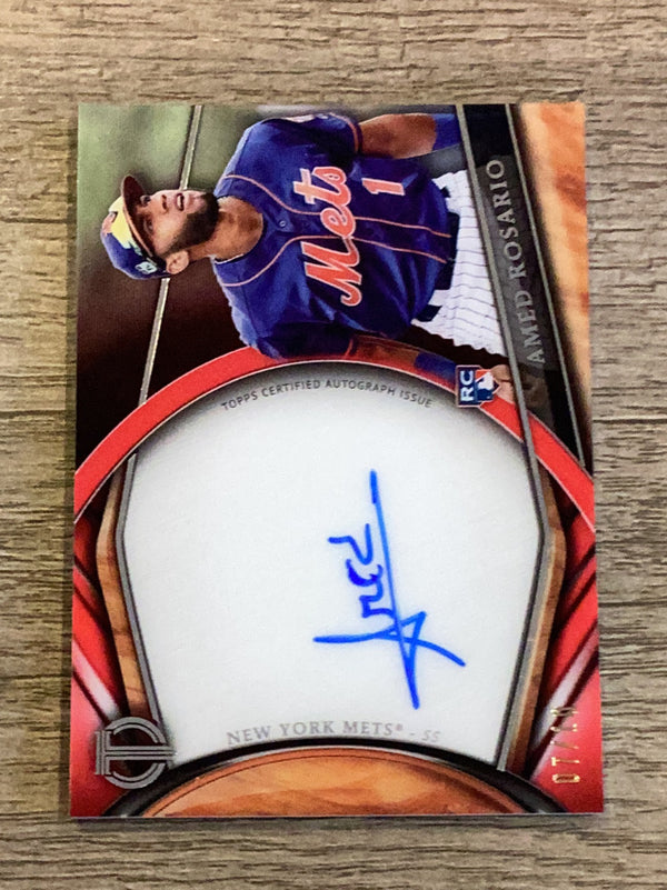 Amed Rosario New York Mets MLB 2018 Topps Tribute - Autographs Red TA-ARO AU, SN10