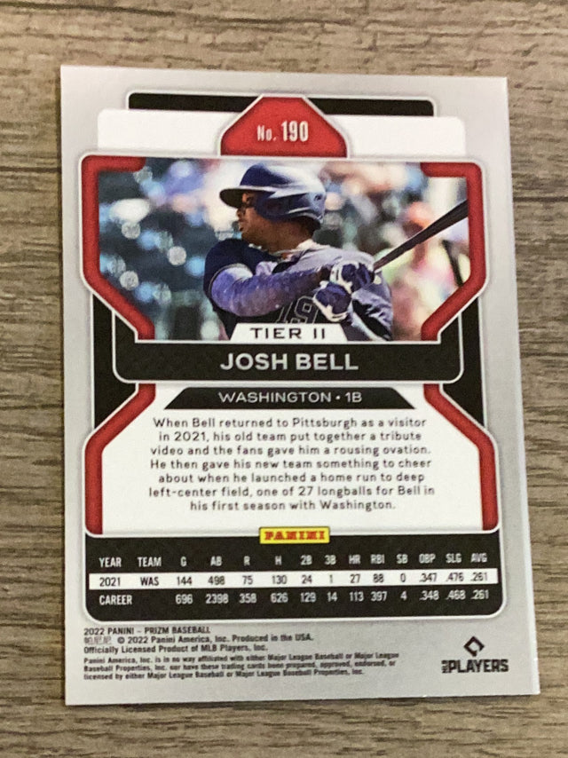 Josh Bell Washington Nationals MLB 2022 Panini Prizm 190 Panini