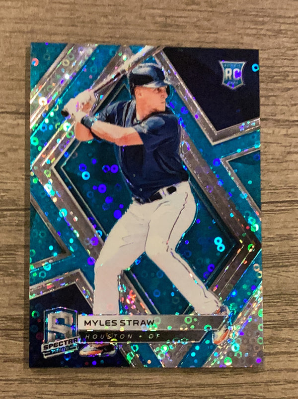 Myles Straw Houston Astros MLB 2019 Panini Chronicles - Spectra Neon Blue 92 SN99