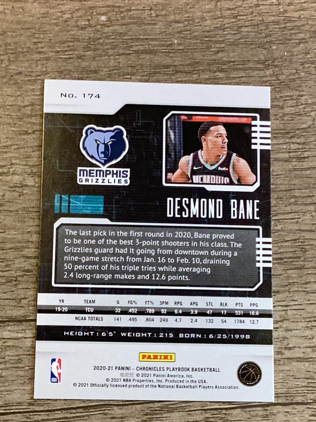 Desmond Bane Memphis Grizzlies NBA 2020-21 Panini Chronicles 174 RC Panini
