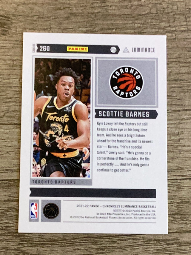 Scottie Barnes Toronto Raptors NBA 2021-22 Panini Chronicles 260 Panini