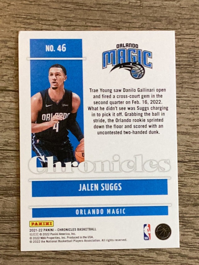 Jalen Suggs Orlando Magic NBA 2021-22 Panini Chronicles 46 Panini