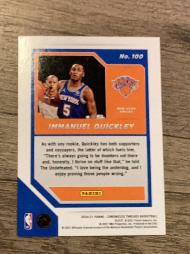 Immanuel Quickley RC
Threads New York Knicks NBA 2020-21 Panini Chronicles 100 RC, Threads Panini