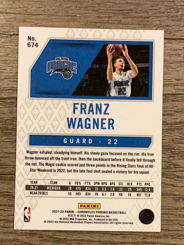 Franz Wagner
Phoenix Orlando Magic NBA 2021-22 Panini Chronicles: Silver 674 Phoenix Panini