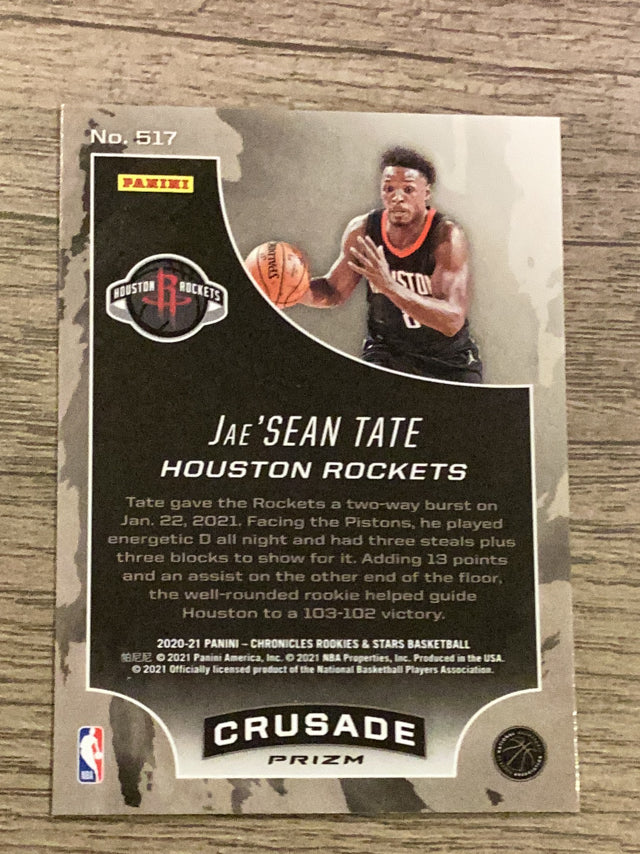 Jae'Sean Tate Houston Rockets NBA 2020-21 Panini Chronicles 517 RC Panini