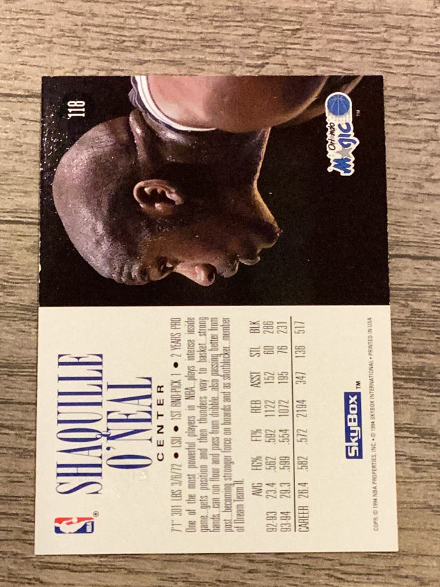 Shaquille O'Neal Orlando Magic NBA 1994-95 SkyBox 118 Skybox