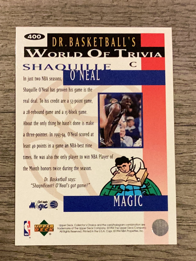 Shaquille O'Neal Orlando Magic NBA 1994 Collector's Choice - Gold Signatures 400 TRIV Collector's Choice