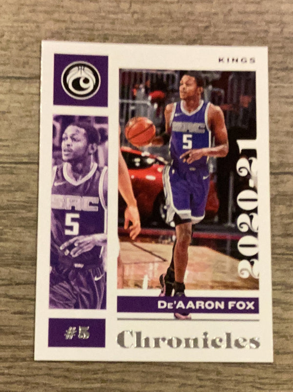 De'Aaron Fox Sacramento Kings NBA 2020-21 Panini Chronicles 44 