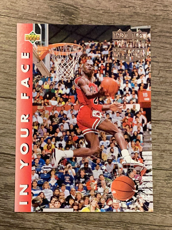 Michael Jordan FACE Chicago Bulls NBA 1992-93 Upper Deck 453 FACE