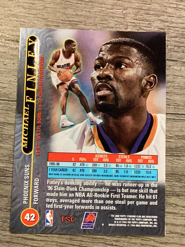 Michael Finley Phoenix Suns NBA 1996-97 Stadium Club 42 Topps