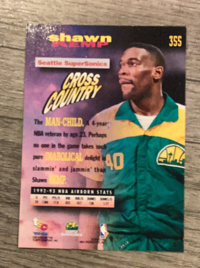 Shawn Kemp Seattle SuperSonics NBA 1993-94 Stadium Club 355 FF Topps