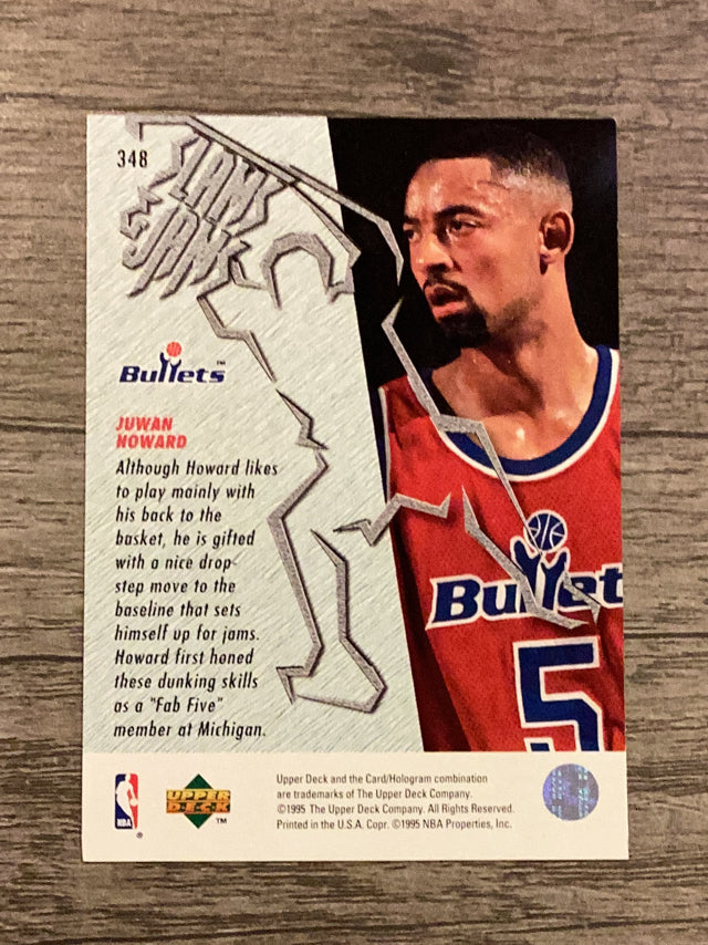 Juwan Howard Washington Bullets NBA 1995-96 Upper Deck 348 SJ Upper Deck