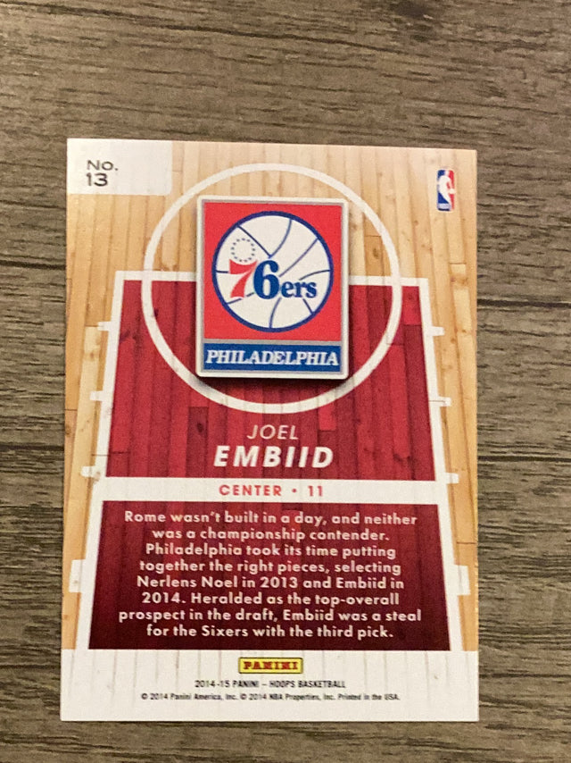 Joel Embiid Philadelphia 76ers NBA 2014 Hoops - Faces of the Future 13 Panini
