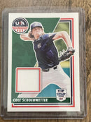 Cole Schoenwetter Usa MLB 2022 Panini USA Baseball Stars & Stripes: USA Baseball Materials USAM-CS MEM