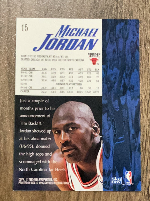 Michael Jordan UER
UER: Career Blocks 6972, should Chicago Bulls NBA 1995-96 SkyBox Premium 15 UER, UER: Career Blocks 6972, should be 697 Skybox