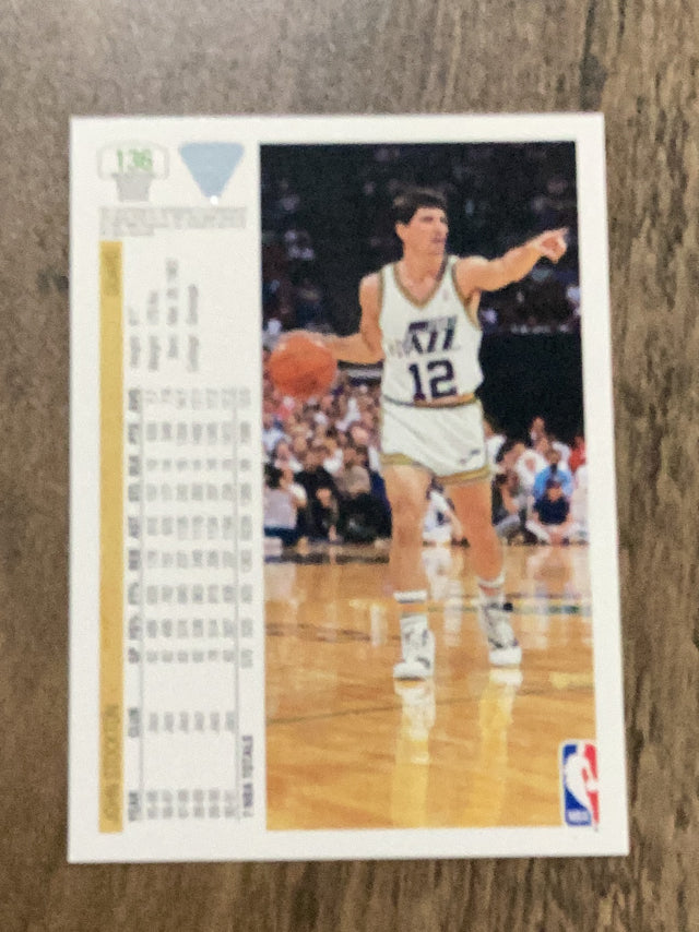 John Stockton Utah Jazz NBA 1991-92 Upper Deck 136 Upper Deck