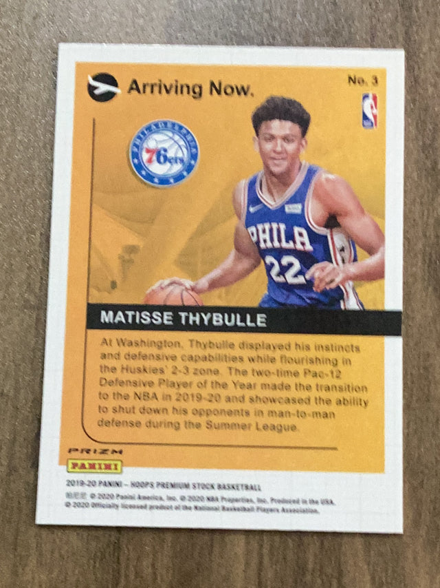 Matisse Thybulle Philadelphia 76ers NBA 2019 Hoops - Arriving Now 3 Panini
