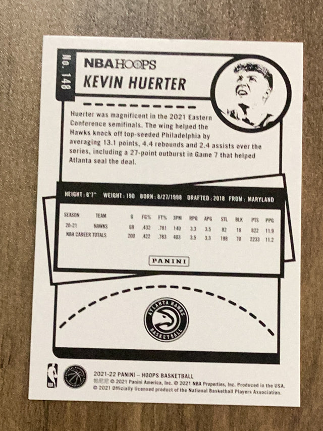 Kevin Huerter Atlanta Hawks NBA 2021-22 Hoops 148 Panini