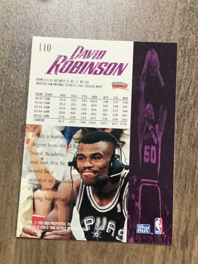David Robinson San Antonio Spurs NBA 1995-96 SkyBox Premium 110 Skybox