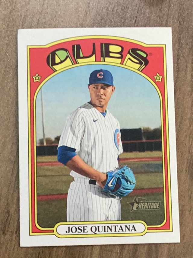 Jose Quintana Chicago Cubs MLB 2021 Topps Heritage 196 