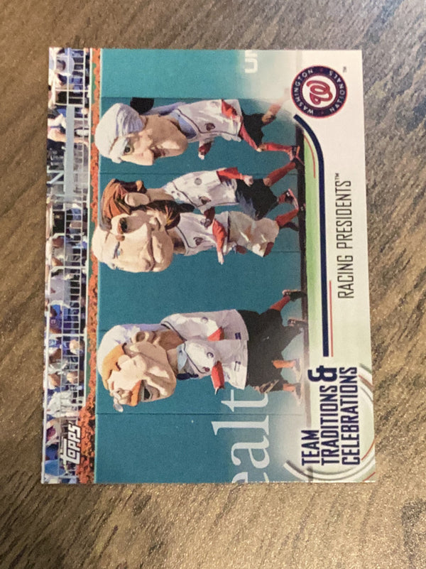 Racing Presidents Washington Nationals MLB 2018 Topps Opening Day - Team Traditions & Celebrations TTC-PR 