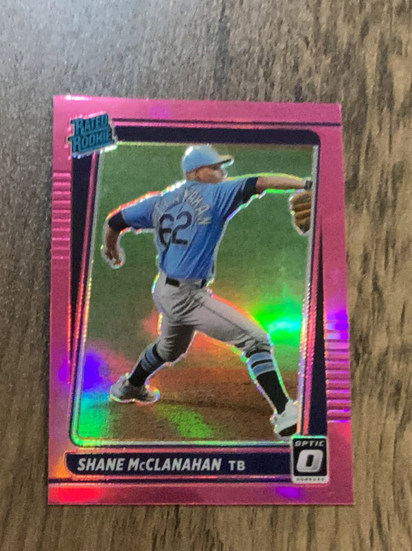 Shane McClanahan Tampa Bay Rays MLB 2021 Donruss Optic - Pink 78 RR