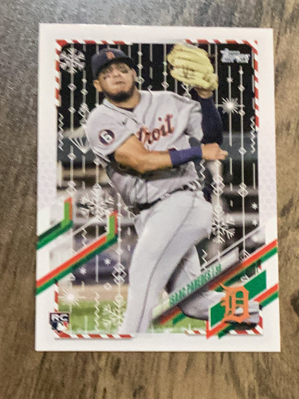 Isaac Paredes Detroit Tigers MLB 2021 Topps Holiday HW120 RC