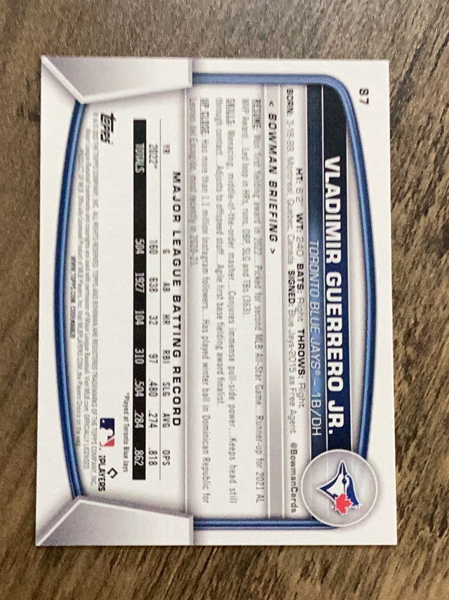 Vladimir Guerrero Jr. Toronto Blue Jays MLB 2023 Bowman 87 Bowman