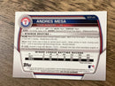 Andres Mesa FBC Texas Rangers MLB 2023 Bowman: Chrome Prospects BCP-44 FBC Bowman