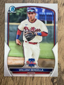 William Bergolla Philadelphia Phillies MLB 2023 Bowman: Chrome Prospects BCP-67 
