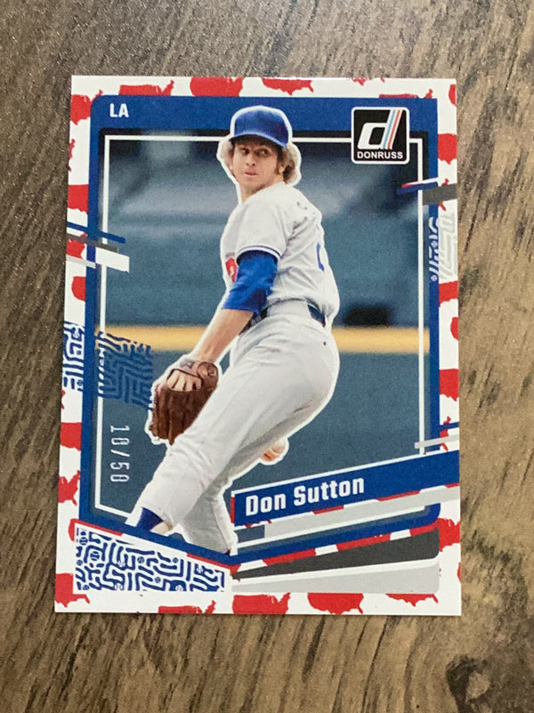 Don Sutton Los Angeles Dodgers MLB 2023 Donruss: America 156 SN50