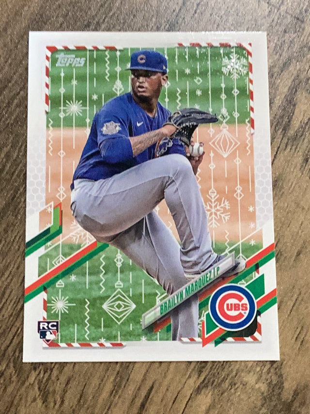 Brailyn Marquez Chicago Cubs MLB 2021 Topps Holiday - Metallic Holiday HW78 