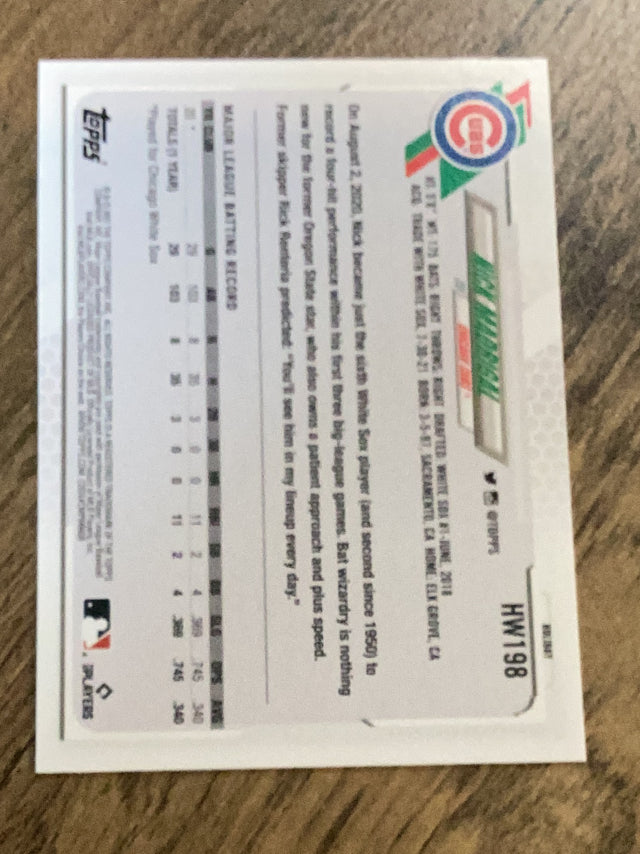 Nick Madrigal Chicago Cubs MLB 2021 Topps Holiday HW198 RC Topps