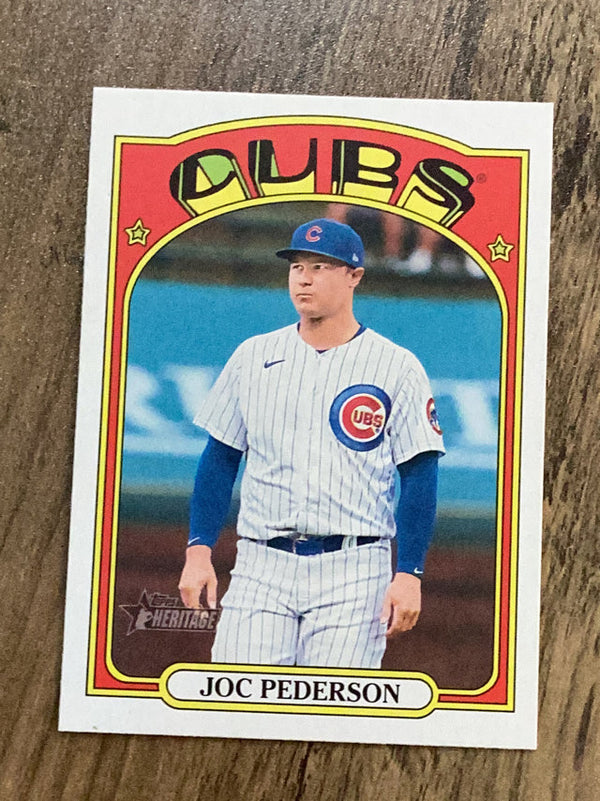 Joc Pederson Chicago Cubs MLB 2021 Topps Heritage - Chrome Red Refractor 576 SN372