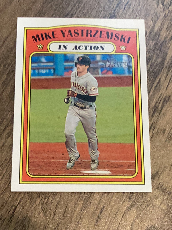 Mike Yastrzemski San Francisco Giants MLB 2021 Topps Heritage 136 IA