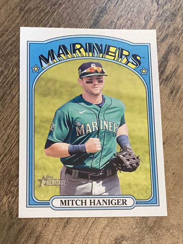 Mitch Haniger Seattle Mariners MLB 2021 Topps Heritage 684 