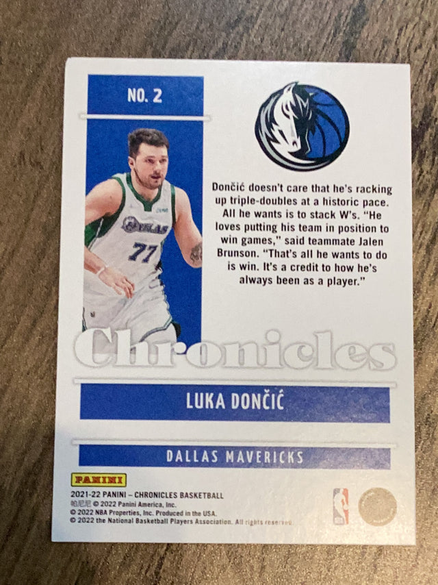 Luka Doncic Dallas Mavericks NBA 2021-22 Panini Chronicles 2 Panini