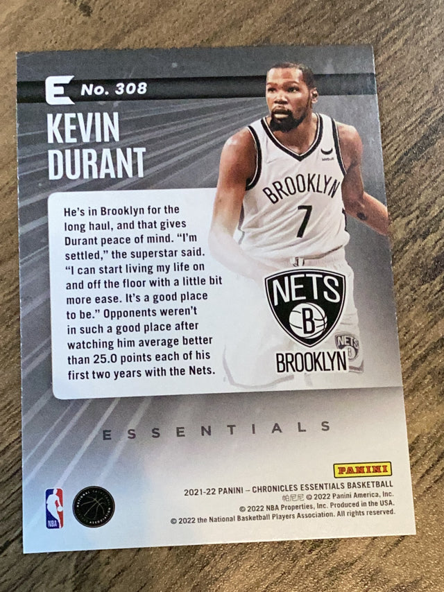 Kevin Durant Brooklyn Nets NBA 2021-22 Panini Chronicles 308 Panini