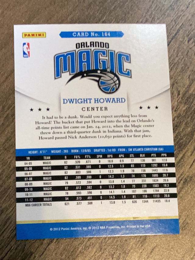 Dwight Howard Orlando Magic NBA 2012-13 Hoops 164 Panini