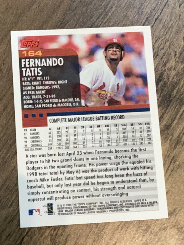 Fernando Tatis St. Louis Cardinals MLB 2000 Topps 164 Topps