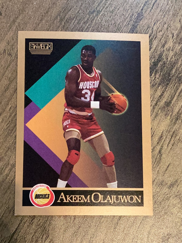 Akeem Olajuwon Houston Rockets NBA 1990-91 SkyBox 110 